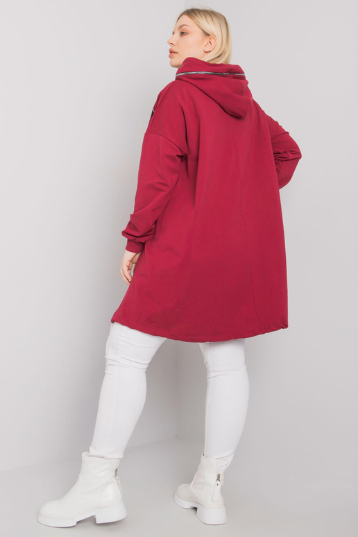 Burgundia pluss suuruses kapuuts Ives