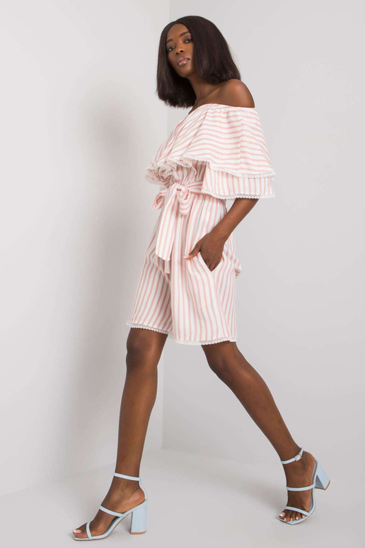 Valge ja roosa Dalianise triibuline...