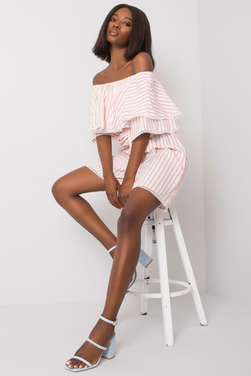 Valge ja roosa Dalianise triibuline...