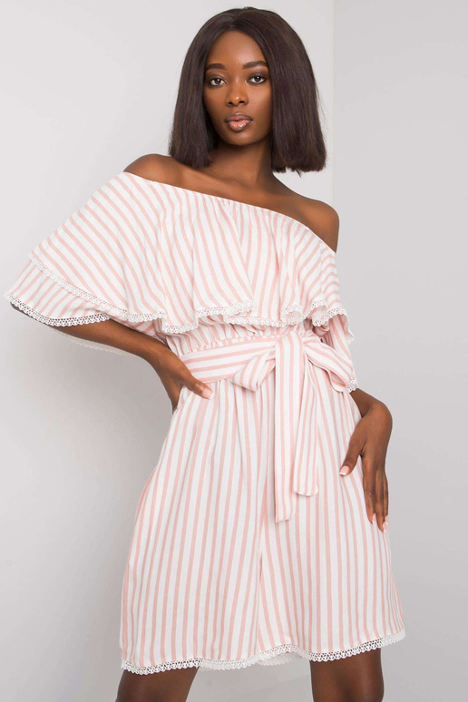 Valge ja roosa Dalianise triibuline...