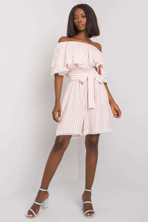 Valge ja roosa Dalianise triibuline...