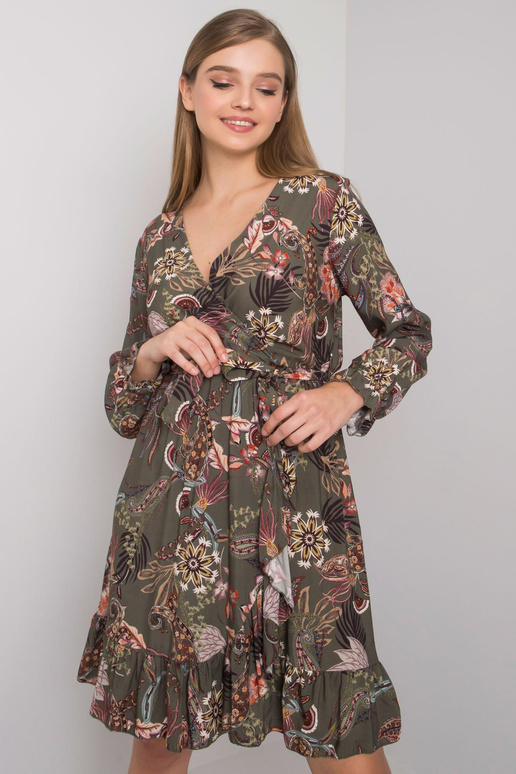 Khaki värvi V-kaelusega kleit Agnes... Khaki värvi V-kaelusega kleit Agnes...