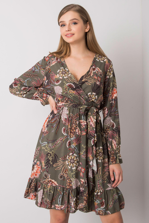 Khaki värvi V-kaelusega kleit Agnes... Khaki värvi V-kaelusega kleit Agnes...