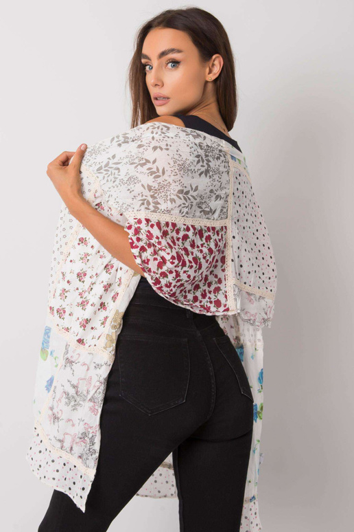 Valge trükiga puuvillane tropp