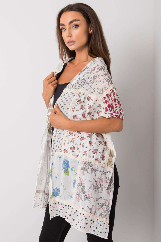 Valge trükiga puuvillane tropp