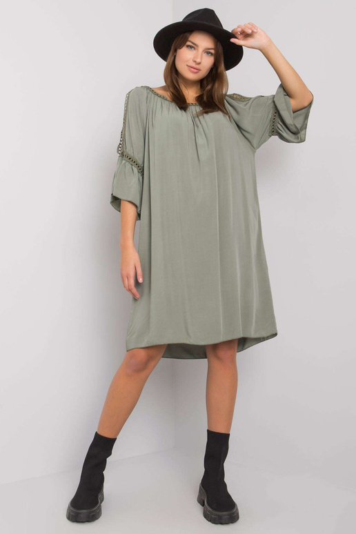 Khaki värvi lõigatud kleit Marielle...