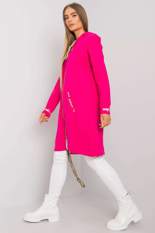 Fuksia värvi pika lukuga dressipluus...