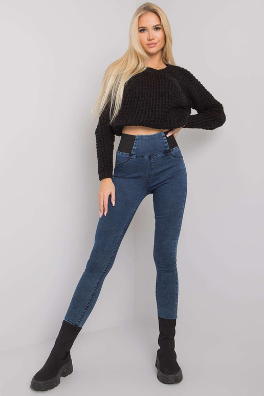 Sinised kõrge vöökohaga jeggings,...