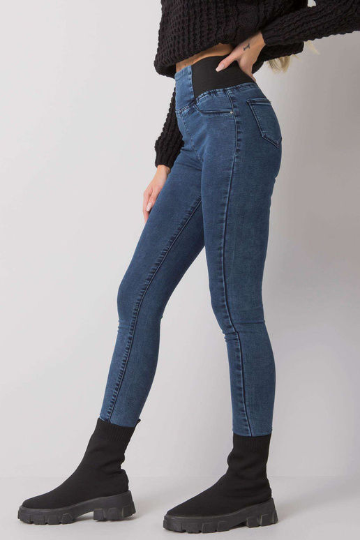 Sinised kõrge vöökohaga jeggings,...