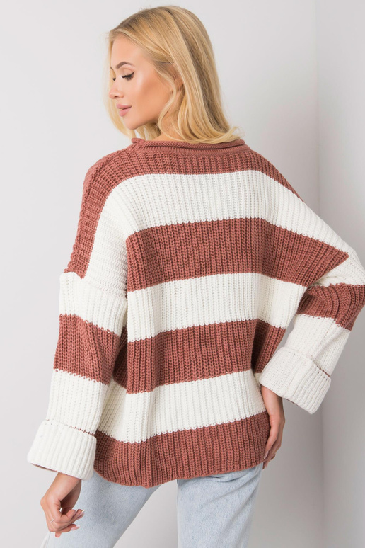 Bree määrdunud roosa triibuline kampsun