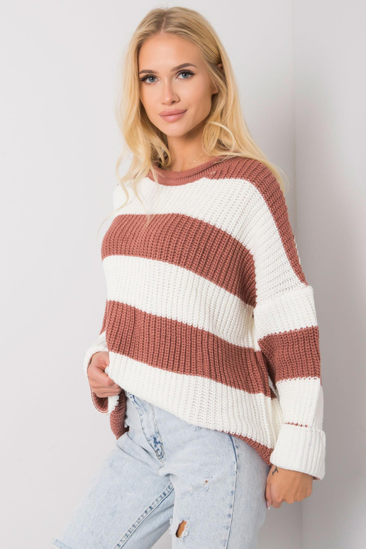 Bree määrdunud roosa triibuline kampsun