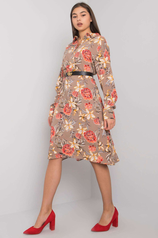 Christelle tumebeeži mustriga kleit