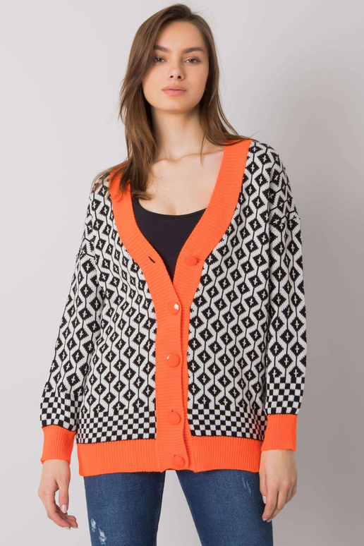 Guarda RUE PARIS valge ja oranž kardigan