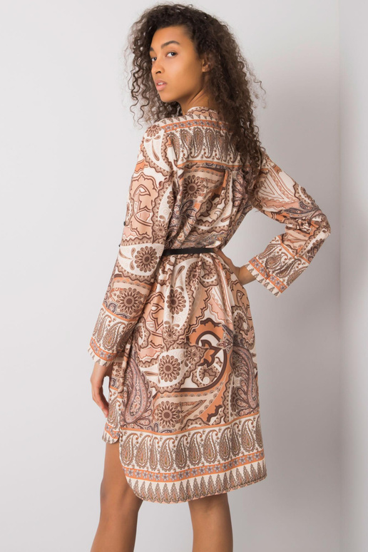 Beež kleit Vancouveri trükiga