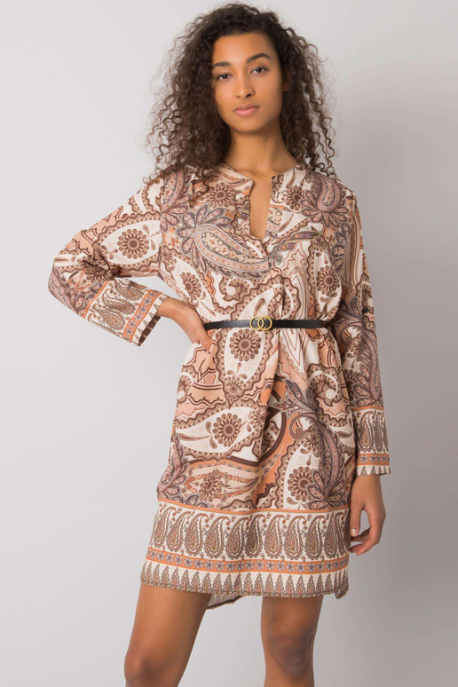 Beež kleit Vancouveri trükiga