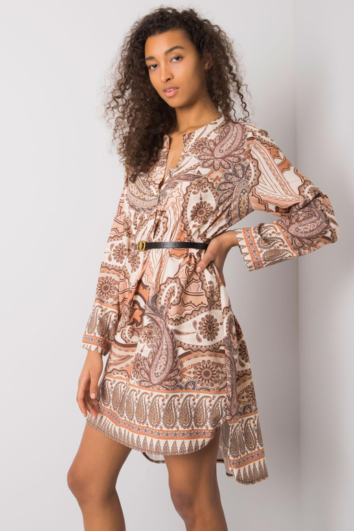 Beež kleit Vancouveri trükiga