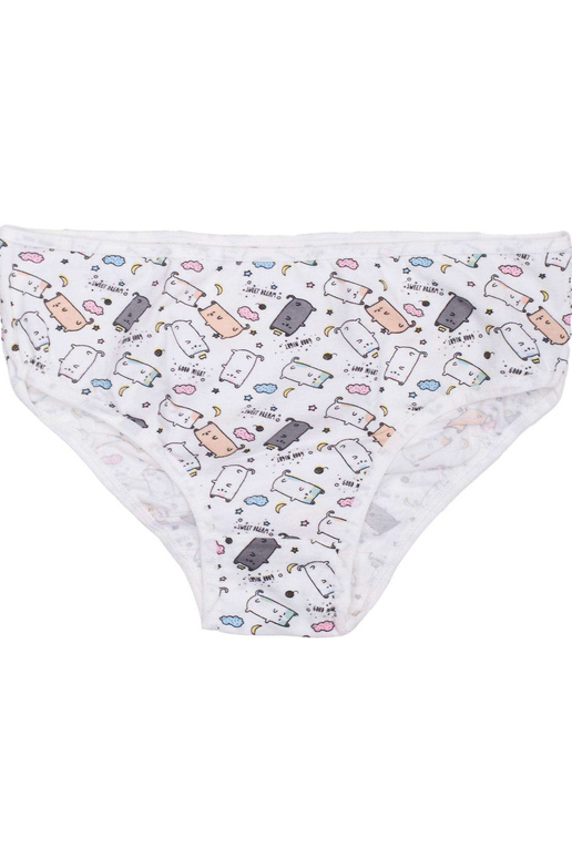 Ecru püksid tüdrukule printidega