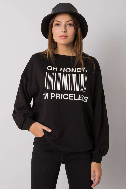 Must Basile trükiga dressipluus