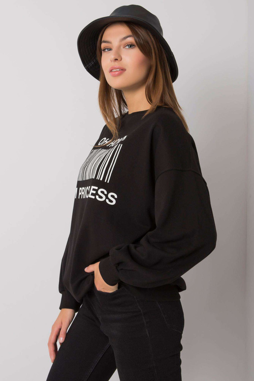 Must Basile trükiga dressipluus