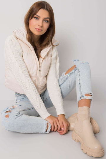 Ecru tepitud vest Gizelle