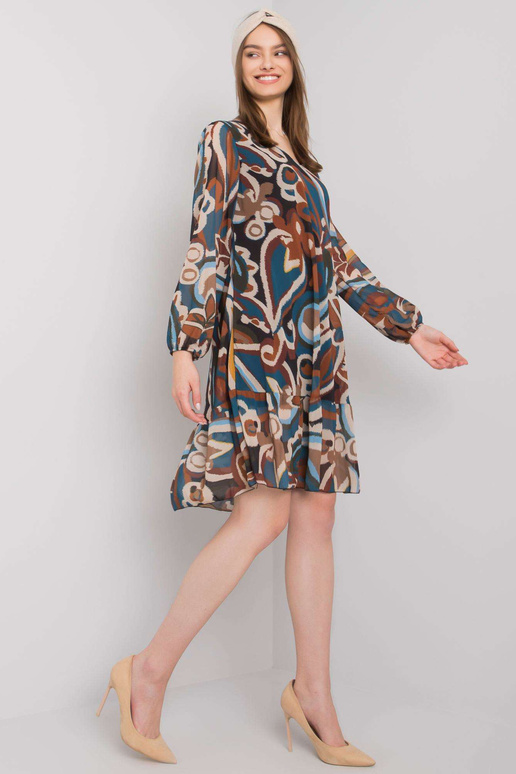 Sinine ja pruun kleit volangiga Spoleto