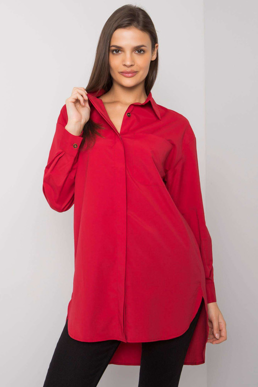 Tumepunane terrapuuvillane särk