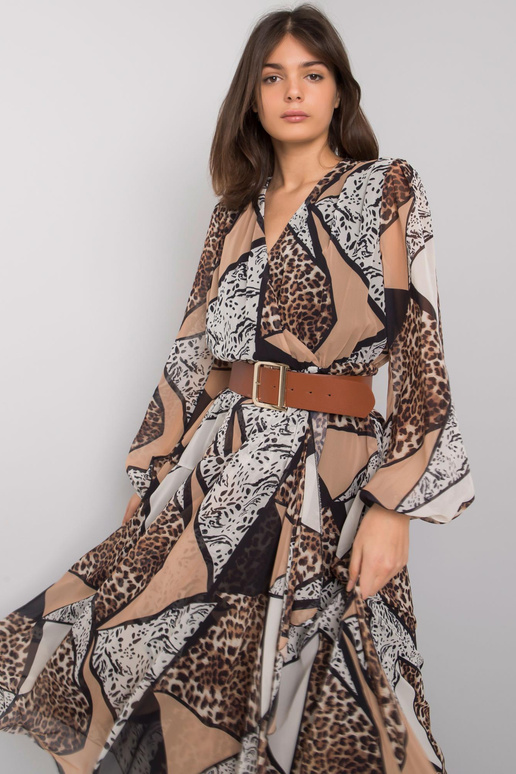 Musta ja beeži mustriga kleit...