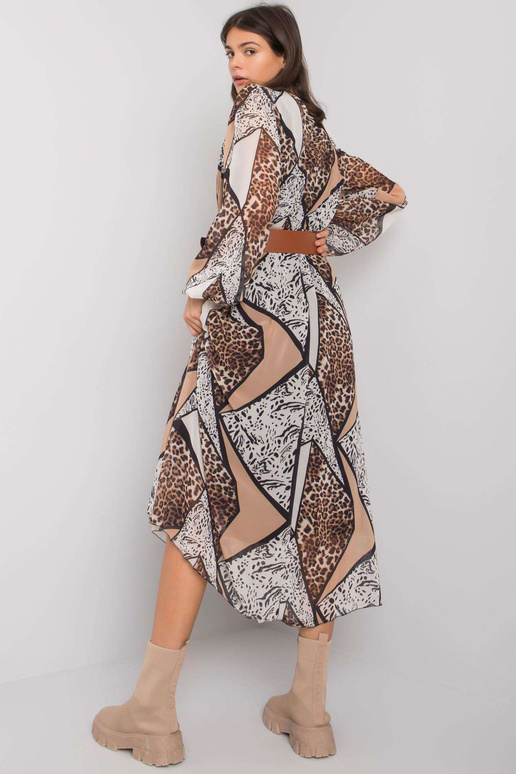 Musta ja beeži mustriga kleit...