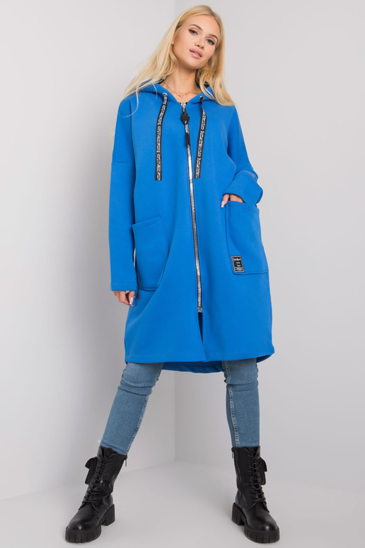 Tumesinine pikk kapuuts Elvina