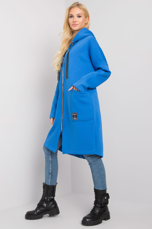 Tumesinine pikk kapuuts Elvina