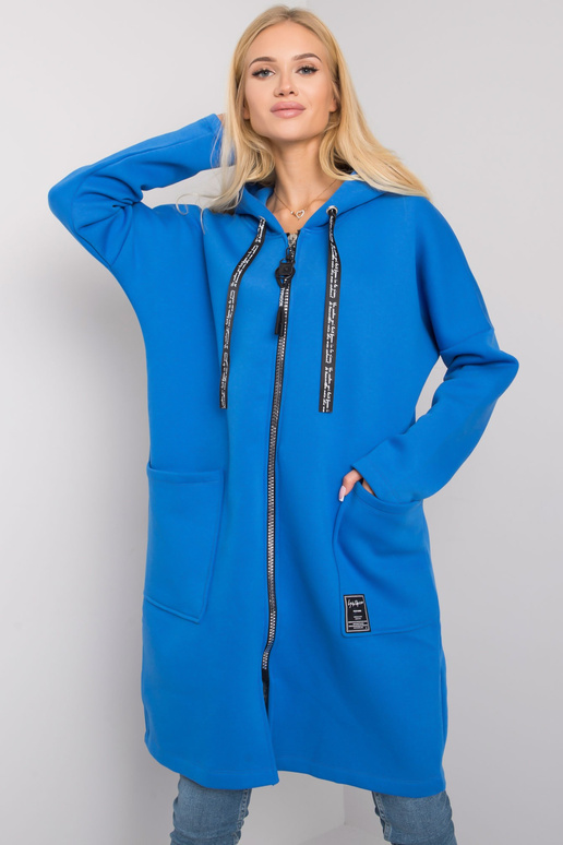 Tumesinine pikk kapuuts Elvina