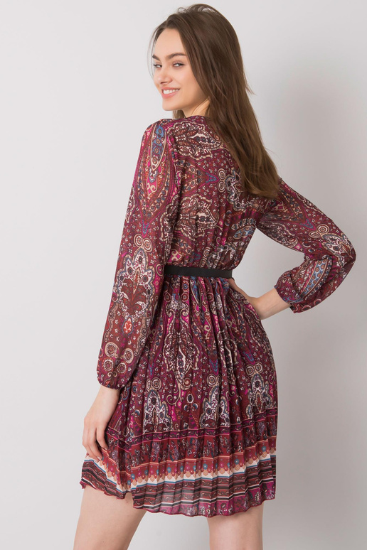 Burgundia Carmona plisseeritud kleit