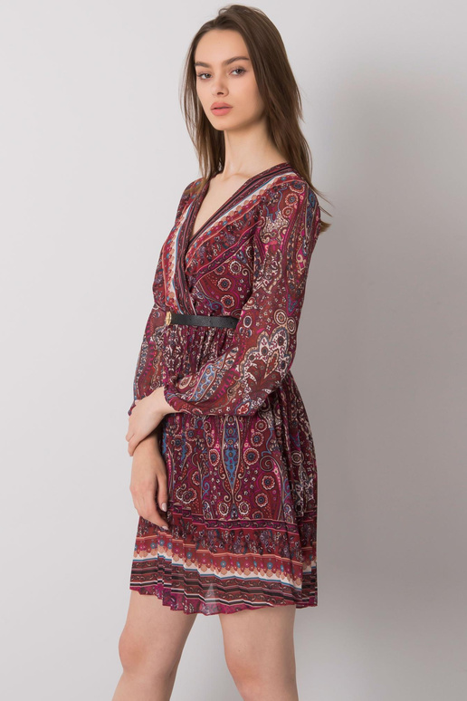 Burgundia Carmona plisseeritud kleit