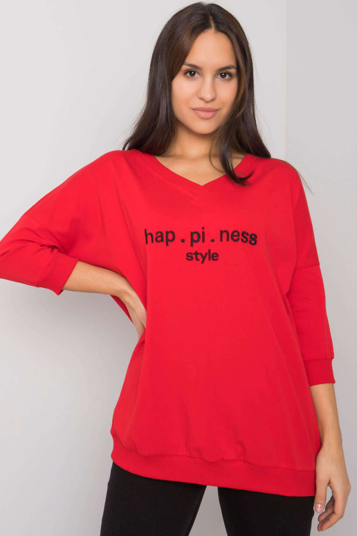 Punane dressipluus kirjaga Jolanda...