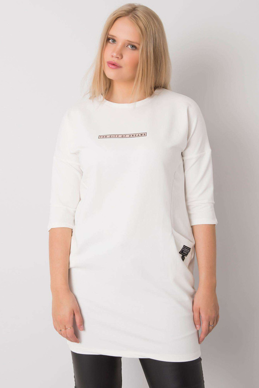 Ecru kleit pluss suuruses taskutega...