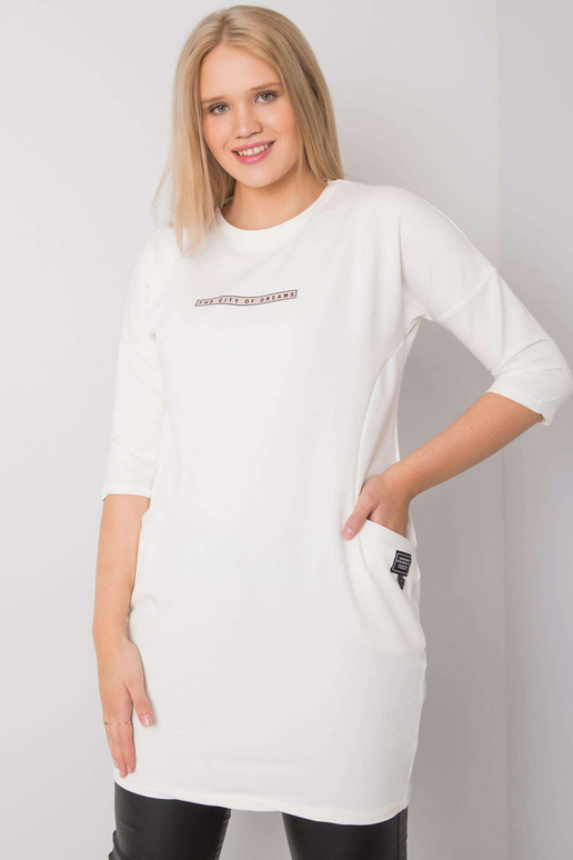 Ecru kleit pluss suuruses taskutega...