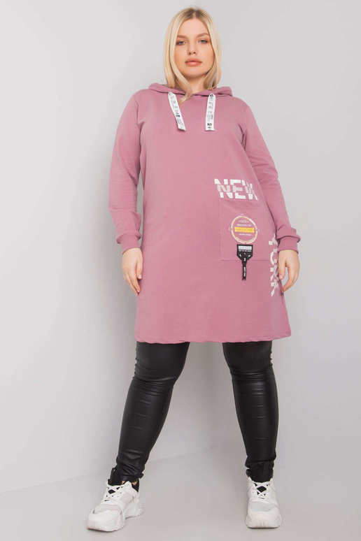 Määrdunud roosa tuunika pluss suurus...