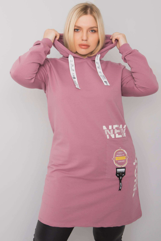 Määrdunud roosa tuunika pluss suurus...