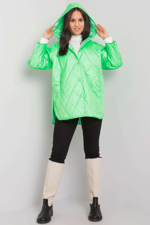 Roheline tepitud jakk kapuutsiga Selah