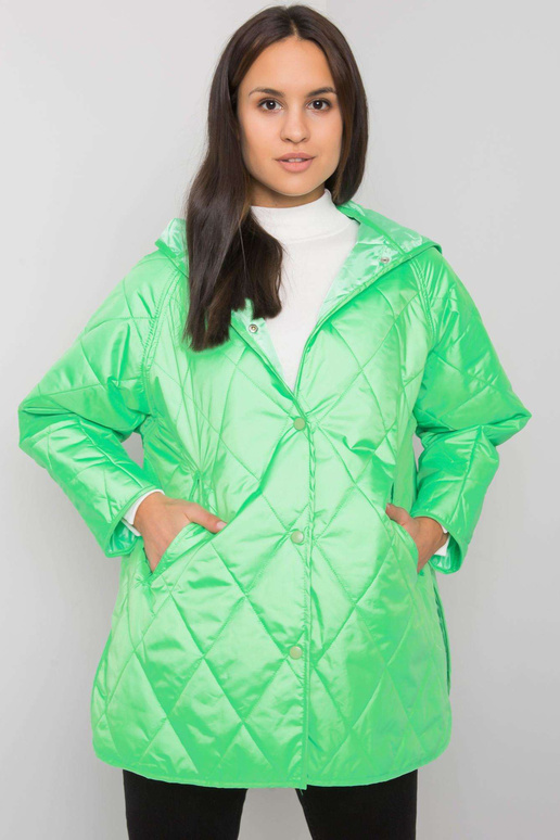 Roheline tepitud jakk kapuutsiga Selah