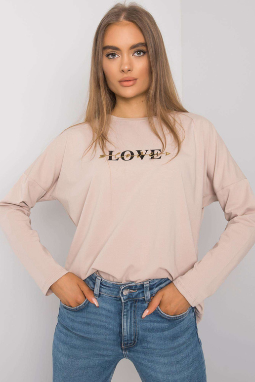 Hele-beež pikkade varrukatega pluus...