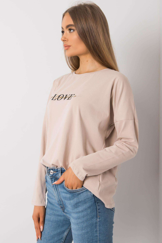 Hele-beež pikkade varrukatega pluus...