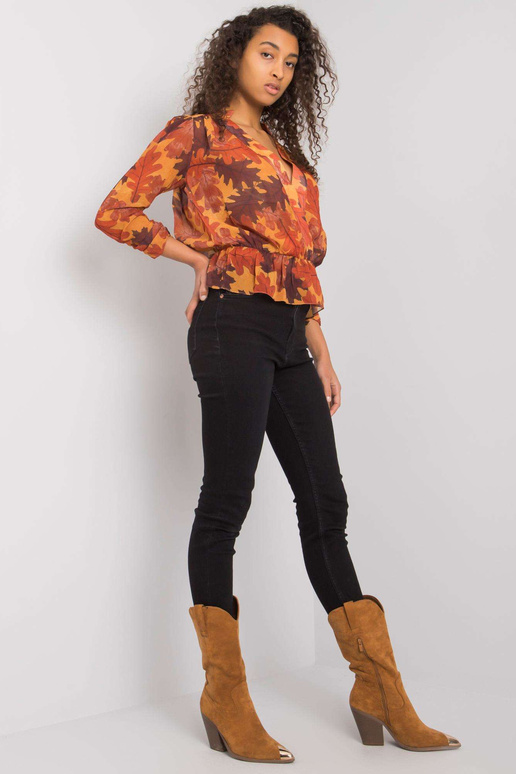 Pruun Barrie Print šifoonist pluus