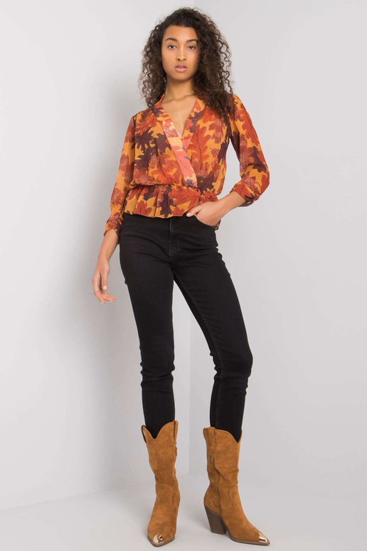 Pruun Barrie Print šifoonist pluus