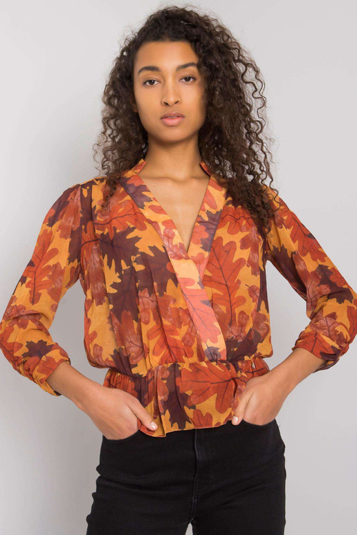 Pruun Barrie Print šifoonist pluus