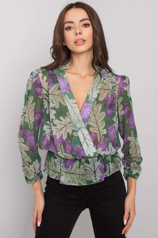 Barrie Print roheline šifoonpluus