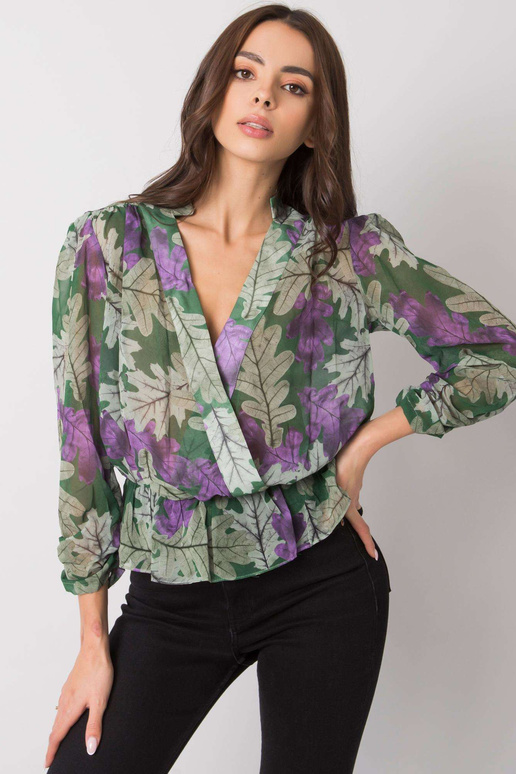 Barrie Print roheline šifoonpluus