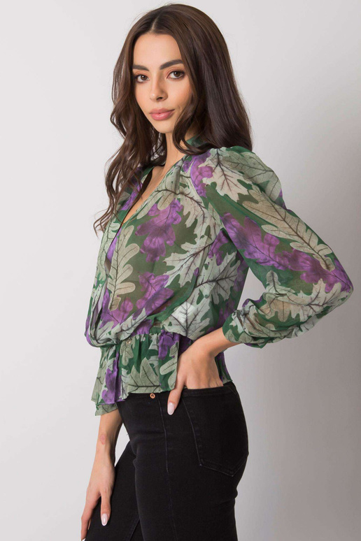 Barrie Print roheline šifoonpluus