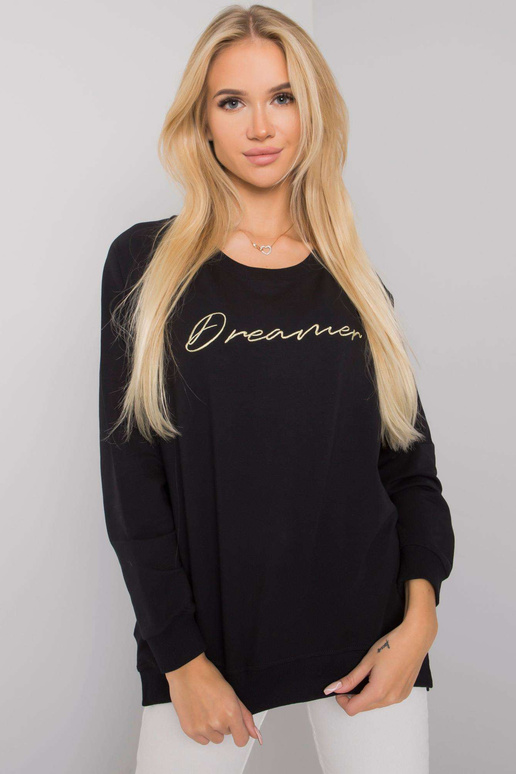 Must naiste dressipluus kirjaga...