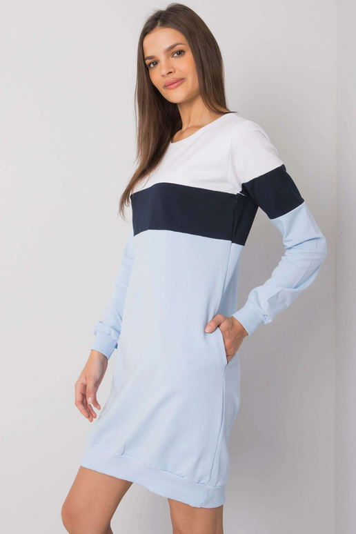 Valge ja tumesinine kleit Feliciana...